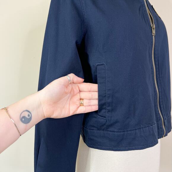 Vintage | 90s Looney Tunes Bugs Bunny Navy Blue That's All Folks Zip Jacket M - Picture 4 of 11